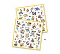 Pack de 160 autocollants de sirènes en papier pour enfants