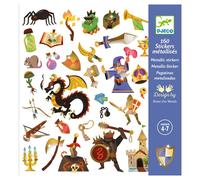 Pack de 160 Stickers Métallisés - Thème Médiéval Fantastique pour Enfants