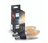 Philips Hue – Ampoule connectée White Ambiance E14 Filament 470 lm 2200–6500K Pack de 2