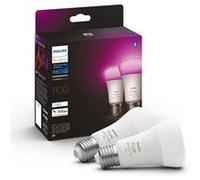 Pack de 2 ampoules connectées Philips Hue White et Color Ambiance E27 75W Blanc Blanc H