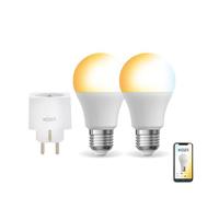 KOZII, Pack de 2 Ampoules LED Connectées A60 E27, CCT, Économie d'Énergie, Compatible avec Alexa et Google Home, Lumière Blanche et Couleur, Idéal pour Maison Intelligente