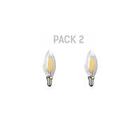 Pack de 2 ampoules LED E14 en forme de flamme 450l 4W 5000K 20 000h