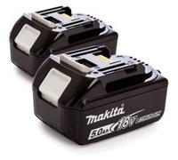 Pack de 2 batteries 18 V MAKSTAR Li-Ion BL1850B 5.0 Ah - - MAKITA - - PACK2BAT5LI Noir G