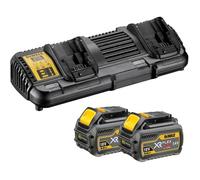 Pack de 2 batteries XR Flexvolt Li-Ion 18 - 54 V 6 Ah + chargeur double - DEWALT - DCB132T2