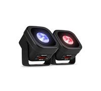 Pack de 2 BeamZ BBP12 - Uplight LED RGBAL 12W Sans Fil IP65 avec W-DMX | Filtres Frost Magnétiques Intégrés