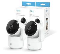 Pack De 2 Caméras De Surveillance Ip Wifi 2,4 Ghz Intelligentes D'Intérieur 360, 1080 Hd, Vision Nocturne, Détection De Mouv[CE313]