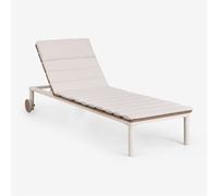 Pack De 2 Chaises Longues Inclinables En Bois D'acacia Et Acier Sirka Blanc Gardenia Blanc