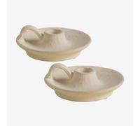 Pack de 2 chandeliers en céramique Laisne Beige Crème