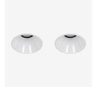 Pack de 2 downlights LED encastrables sans cadre trimless ronds Ø3,6 cm en aluminium Luisiana Blanc