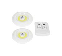 Pack de 2 lampes LED nouvelle génération adhésives avec télécommande - - ALTOBUY Blanc G