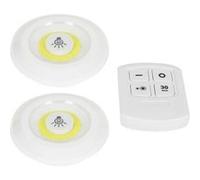 Pack de 2 lampes LED nouvelle génération adhésives avec télécommande - - ALTOBUY Blanc G