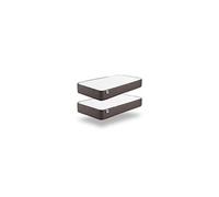 Pack de 2 Matelas Titanium 90x200 cm - Mousse HR mémoire de Forme + Blue Latex - Confort Mi-Ferme - Epais 24 cm, 7 Zones, Réversible, Ergonomique