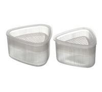 Pack de 2 moules à riz onigiri en plastique transparent 2 formats - -