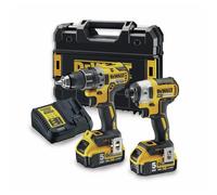 Pack de 2 outils 18 V XR (DCD791+DCF887) + 2 batteries 5 Ah + chargeur + coffret T-STAK DEWALT DCK268P2T-QW