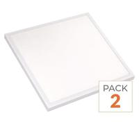 Pack de 2 - Panneau LED 28W 60x60 BLANC dimmable 150lm/W avec détecteur de mouvement - Blanc Neutre 4000K - 5500K