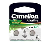Camelion 12000201 Pack de 2 Piles Bouton Alkaline AG1/LR60/LR621/364 1,5 V