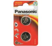 Panasonic Piles bouton CR2032 - Lithium 3V - Pack de 2