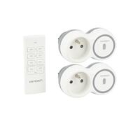 Zenitech Multiprise Bolea 2 prises télécommandées 2300 W – Pack de 2 Blanc