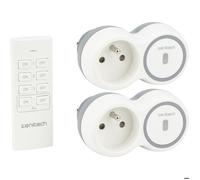 Pack de 2 prises 2300W + télécommande - Blanc - Bolea - Zenitech