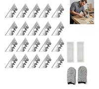 Pack De 20 Lames Trapezoïdales 52mm Pour Cutter Universel Kit De Remplacement Avec 2 Doigtiers Compact Résistants, Parfait Pour Découpe De Tapis, Carton, Plastique, Cuir Et Projets De Bricolage