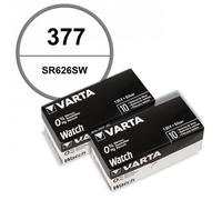 Pack de 20 Piles 377 Varta alcaline 1,55 V de montre My-Montre