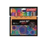 STABILO – Stylo feutre pointe fine Point 88 Arty – Etui carton 24 couleurs assorties