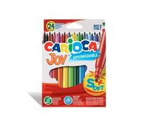 Pack de 24 marqueurs Carioca Joy - Encre super lavable - Pointe fine 2,8 mm - Pointe bloquée - Capuchon ventilé - Différentes couleurs