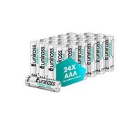 UNIROSS Pack de 24 Piles Alcalines AAA-LR03 Power Plus 1,5V