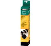 Fellowes 5330302 : Anneaux de reliure plastique Noir, 6 mm, A4, Capacité 20 feuilles, 25 unités, Compatible reliure 21 boucles