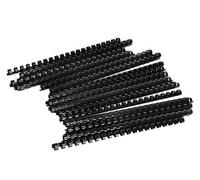 Fellowes Reliure A4 5331502 – PVC noir, 21 anneaux 12 mm, 80 feuilles – Lot de 25
