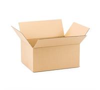 Pack de 25 boîtes en carton renforcé avec dimensions 31x22x15 cm et simple cannelure - Fabriquées en l´UE avec du carton recyclé, résistantes aux envois, au stockage et aux déménagements