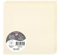 Pack de 25 cartes pliées Pollen 135 x 135 mm Ivoire Ivoire G