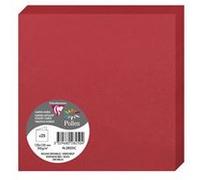Clairefontaine Pack de 25 cartes doubles Pollen 2825C 13,5×13,5cm 210 g Papier lisse Rouge groseille