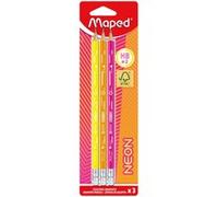 Pack de 3 crayons graphites Maped Neon Multicolore