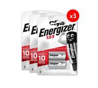 Pack de 3 - Energizer Pile Lithium 123, pack de 2 Piles