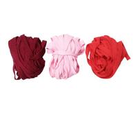 Pack de 3 Ruban Tressé en Coton, 36m, Rouge Rose | Fournitures de Loisirs Créatifs, Texture Lisse et Polie pour Cartes Faites Main, et Jardinage