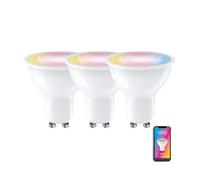 Pack de 3 Spots LED connectés, culot GU10, variation de couleur