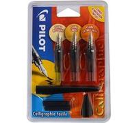 Pilot Plumix Pack de 3 Stylos-Plume. Plumes Moyenne, Large et Extra large + Cartouche encre noire,0.58mm + 0.70mm + 1.00mm