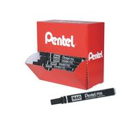Pack de 30+ 6 marqueur permanent indélébile Pentel N60 pointe biseautée 3,9 à 5,5 mm noir