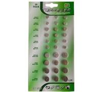 Pack de 30 Piles bouton plates Alkaline 1,5V AG1/AG3/AG4/AG10/AG12/AG13 - IRIOS -