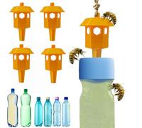 Pack de 4/6 Piège Frelon Asiatique Pièges à Frelons Extérieur Sélectif - Compatible Bouteille Standard + Recette d’Appât Offerte (4, Général)
