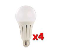 Pack de 4 ampoules LED E27 High Power 24 W / 2452 lm - Blanc chaud