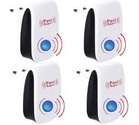 Pack de 4 Appareil Ultrason Souris - et Rats Barrage aux Insectes Repulsif à Tue Mouche Electrique Anti Puissant ultrasons rongeurs