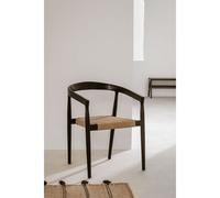 Pack de 4 chaises de salle à manger en bois de teck Visby Design Noir uni