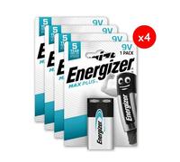 Pack de 4 - Energizer Max Plus Alcaline 9V, pack de 1 Pile