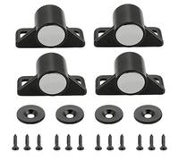 Pack de 4 loqueteau magnétique puissant en noir pour armoire, aimant pour porte de placard à fixation invisible, fermeture automatique pour cuisine, chambre, salle de bain