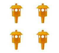 Pack de 4 Piège Frelon Asiatique Pièges à Frelons Extérieur Sélectif - Compatible Bouteille Standard + Recette d’Appât Offerte (Jaune, 4 PCS)