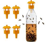 Pack de 4 Piège Frelon Asiatique,Pièges à Frelons Extérieur Sélectif - Ensemble de Pièges à Guêpes-Compatible Bouteille Standard + Recette d’Appât Offerte (Couvercle imprimé en 3D)