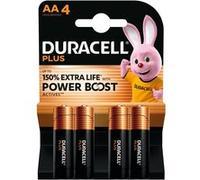Pack de 4 piles alcalines Duracell Plus MN1500 AA 1,5 V Noir et Orange Noir et Orange G
