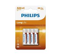 Pack de 4 piles Philips Longlife R03 Micro AAA